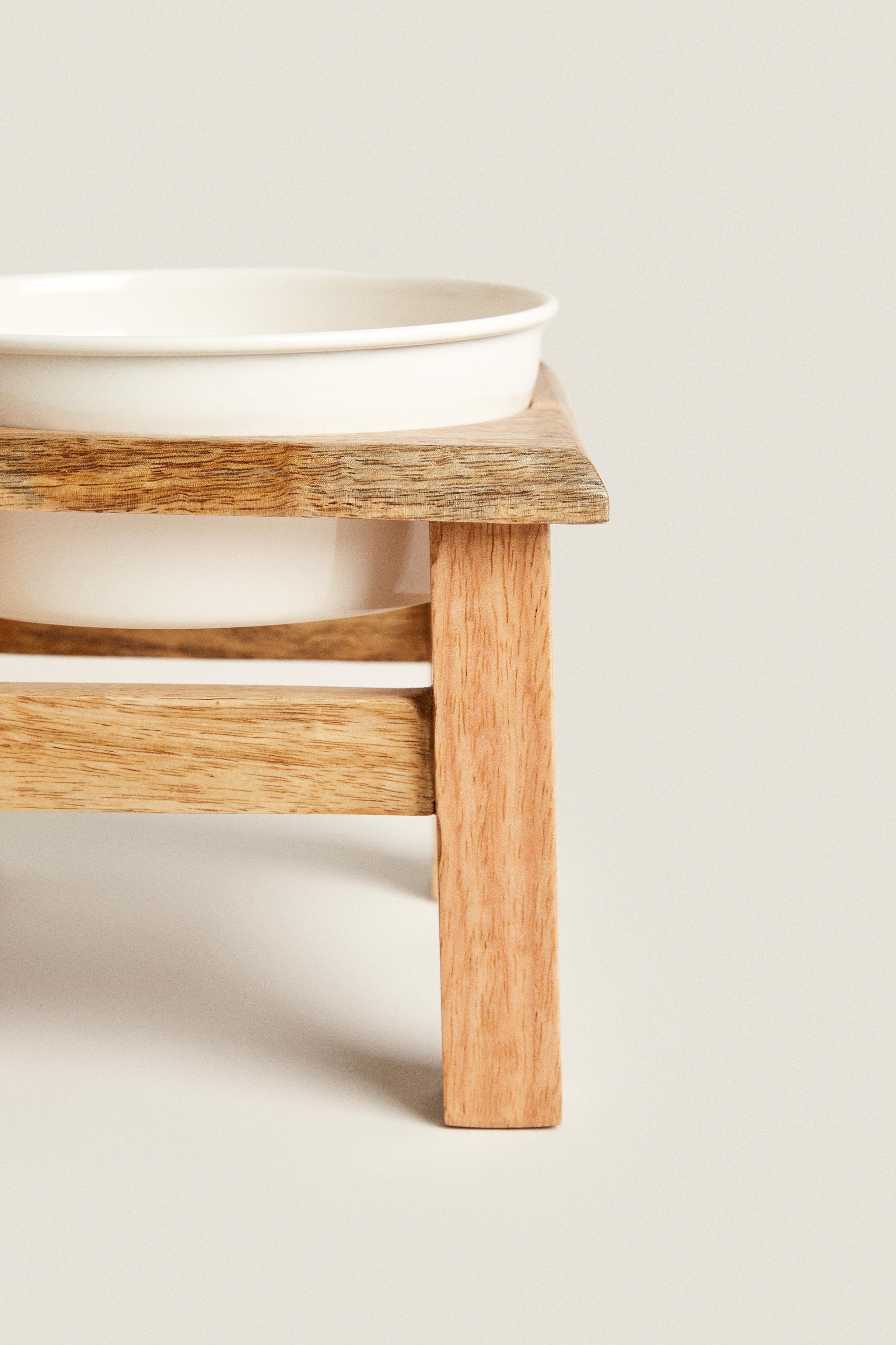 PET FOOD BOWL WITH STAND